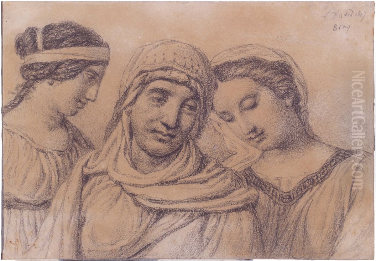Drie vrouwen Oil Painting by Jacques-Louis David