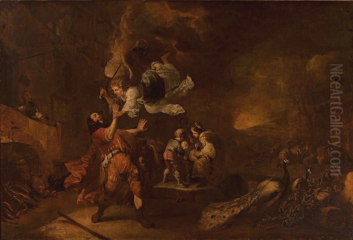 The Circumcision of son of Moses. Oil Painting by Jan Baptist Weenix
