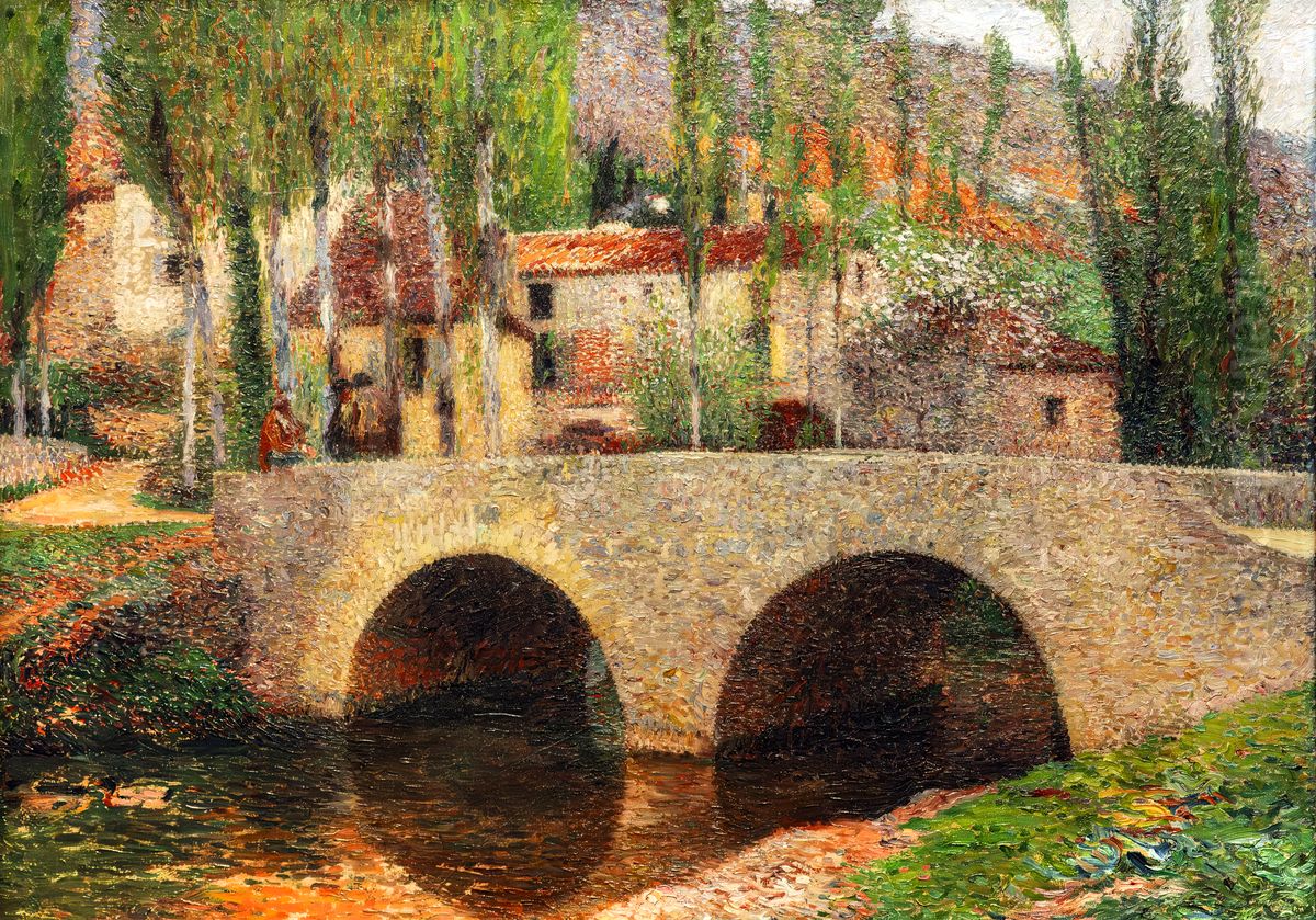 Le Pont a Labastide-du-Vert Oil Painting by Henri-Jean Guillaume Martin