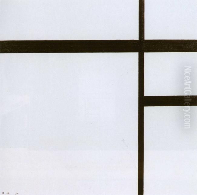 Composition en blanc et noir II Oil Painting by Piet Mondrian