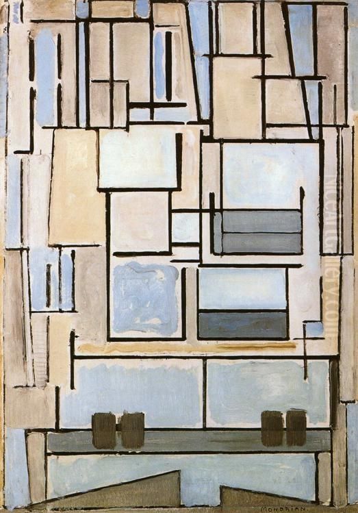Composition no.VI Oil Painting by Piet Mondrian