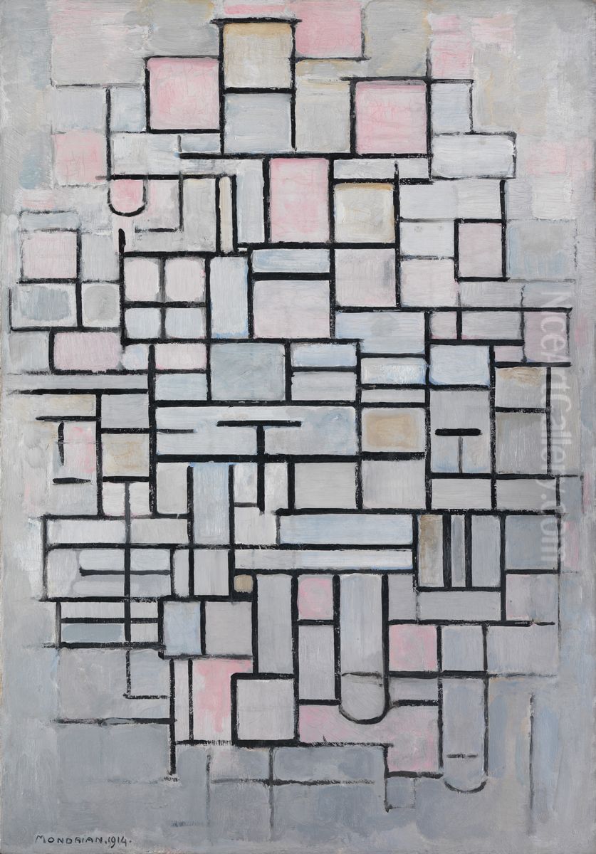 Composition No.IV Oil Painting by Piet Mondrian