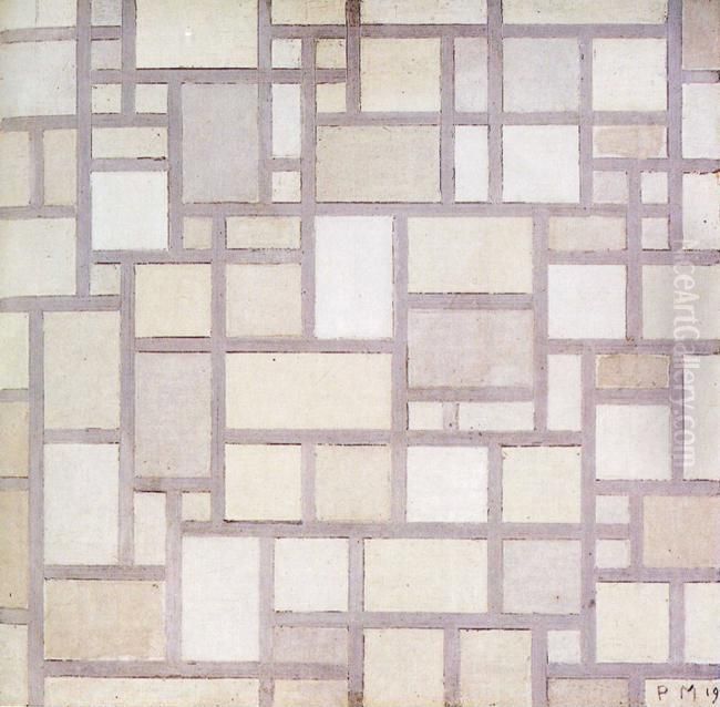 Composition with grid 7 Oil Painting by Piet Mondrian