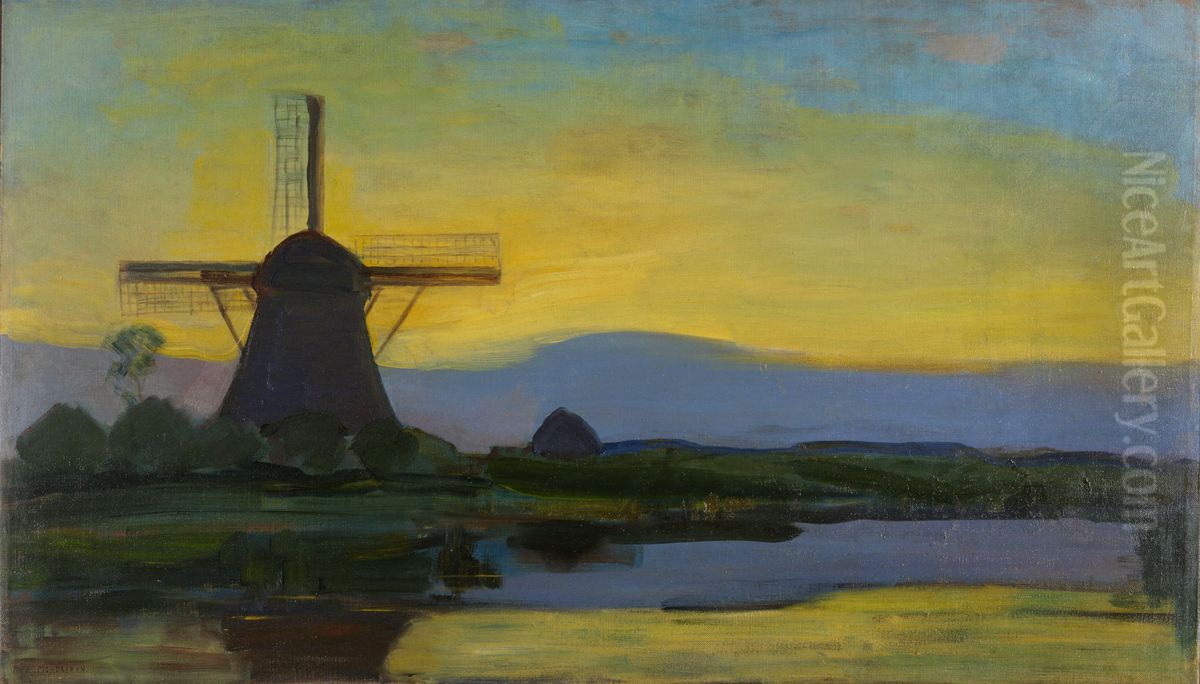 :0 Oil Painting by Piet Mondrian