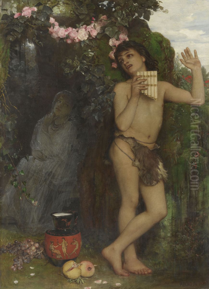 The complaint of the shepherd (Amaryllis) Oil Painting by Arnold Bocklin