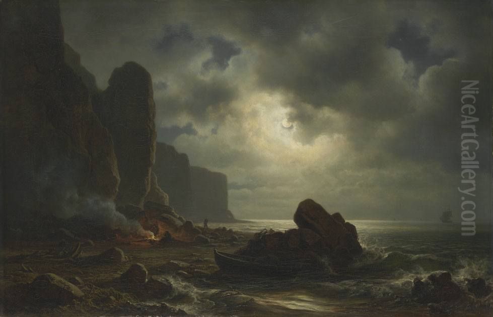 Kuste von Helgoland Oil Painting by Christian Morgenstern