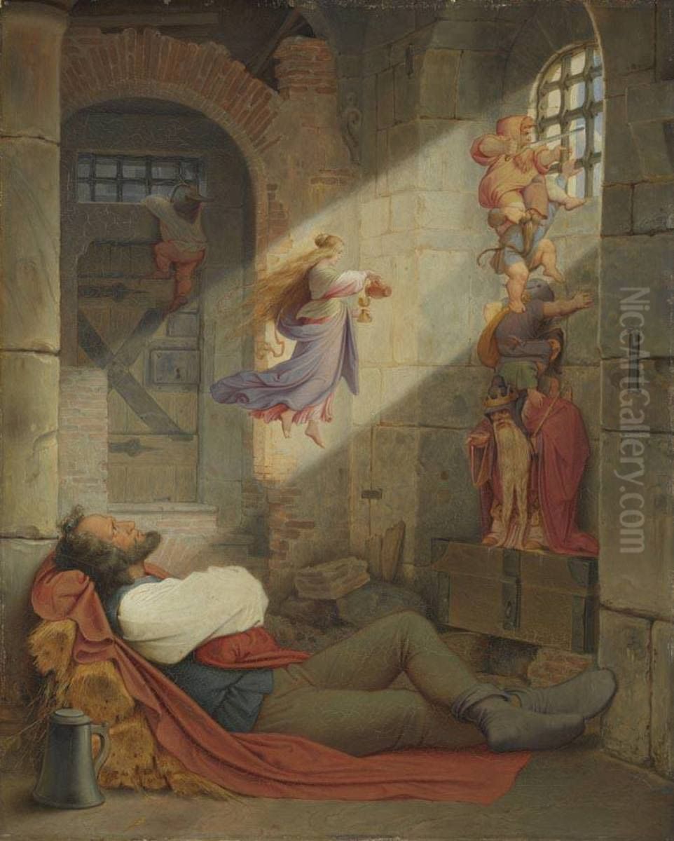 The Prisoner's Dream Oil Painting by Moritz von Schwind