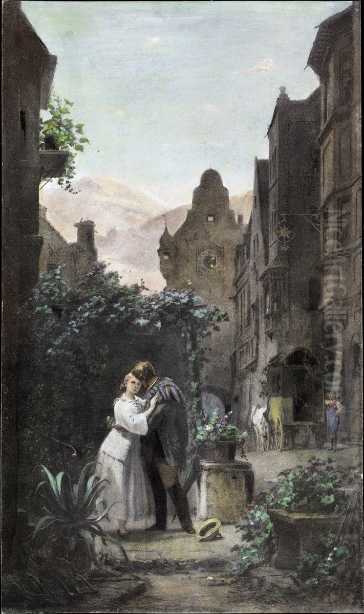 Der Abschied Oil Painting by Carl Spitzweg