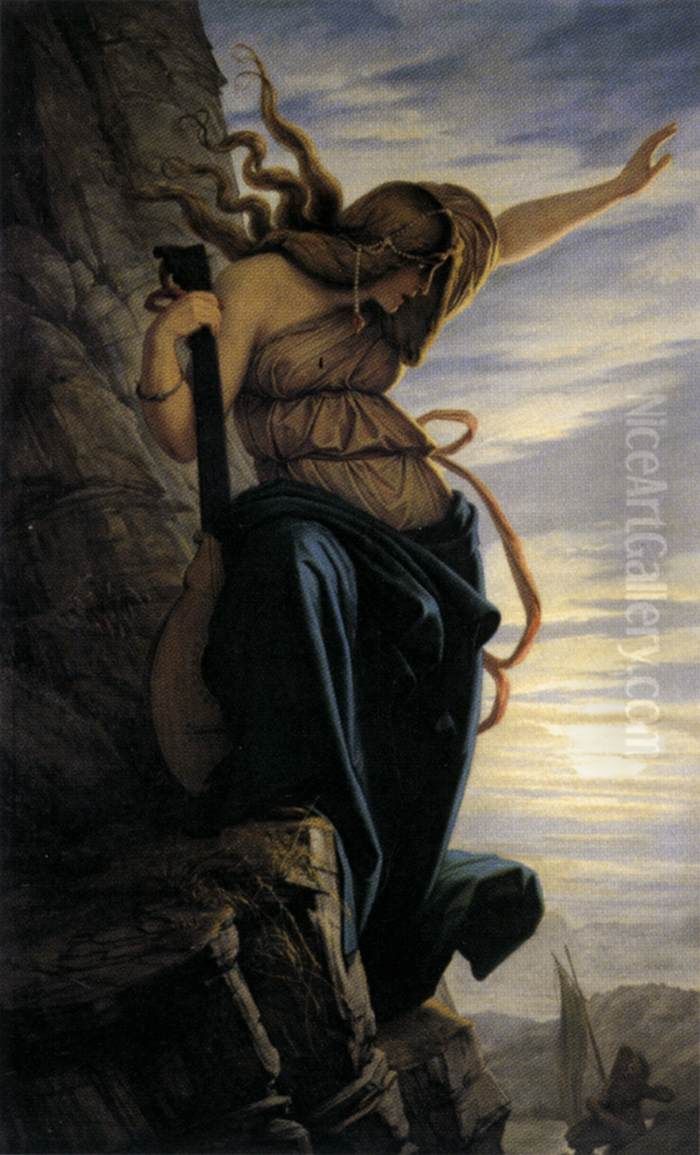 The Lorelei Oil Painting by Eduard Von Steinle