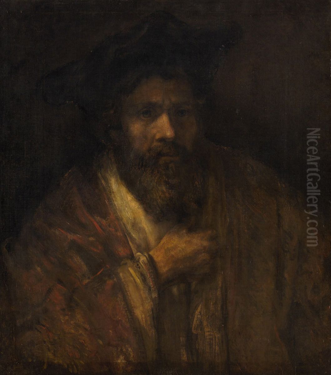 Bartiger Mann Oil Painting by Rembrandt