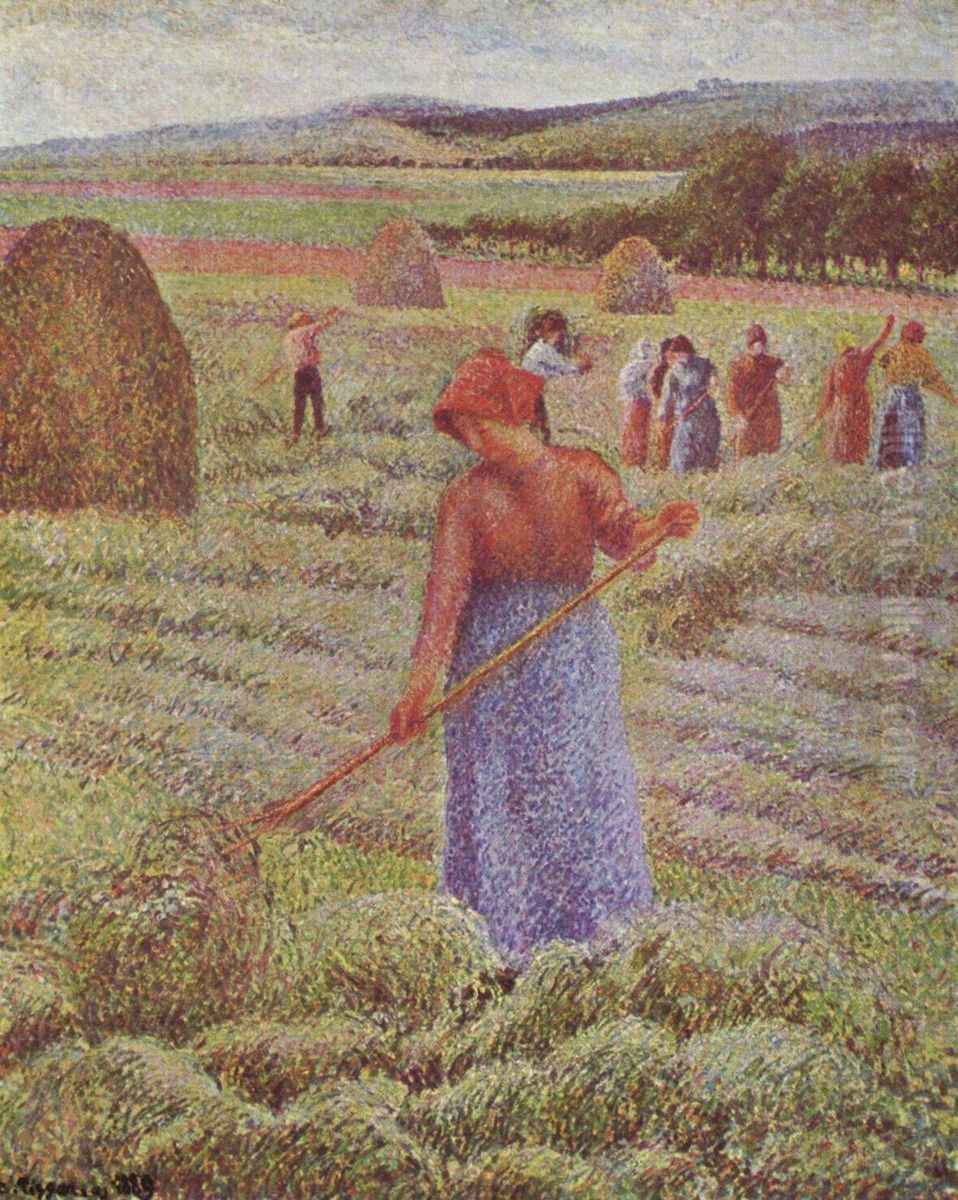 Heuernte bei Eragny-sur-Epte Oil Painting by Camille Pissarro