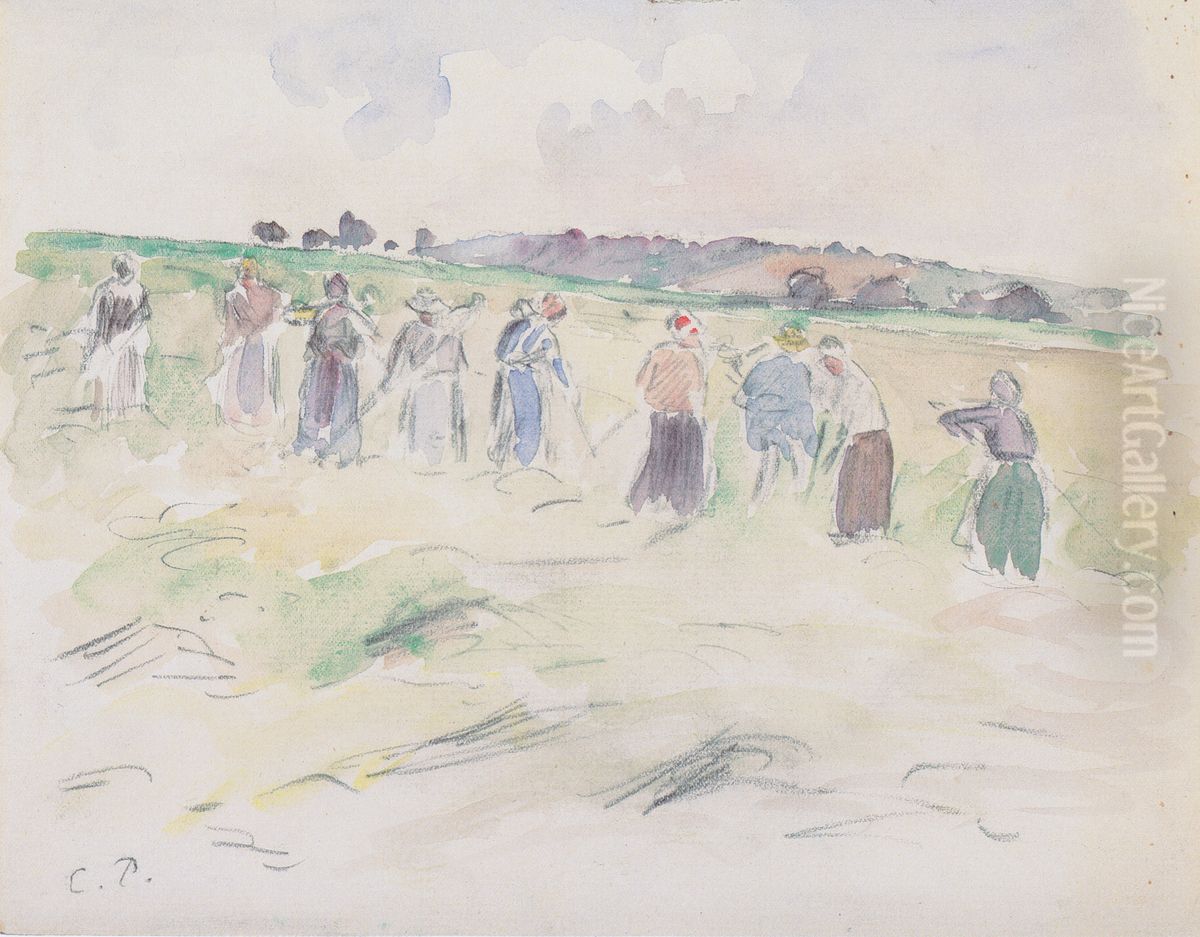 Heumahd Oil Painting by Camille Pissarro