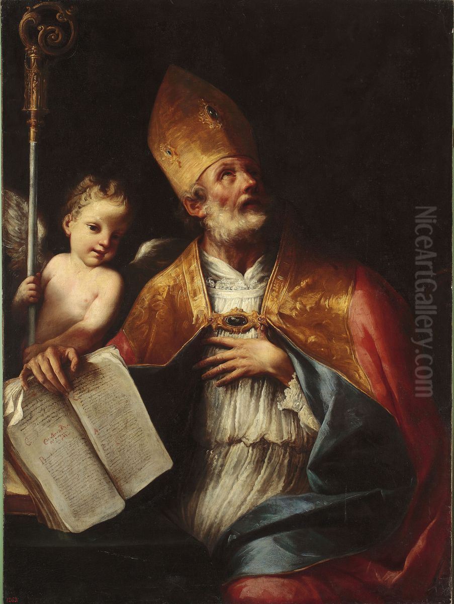 Saint Augustine Oil Painting by Carlo Cignani