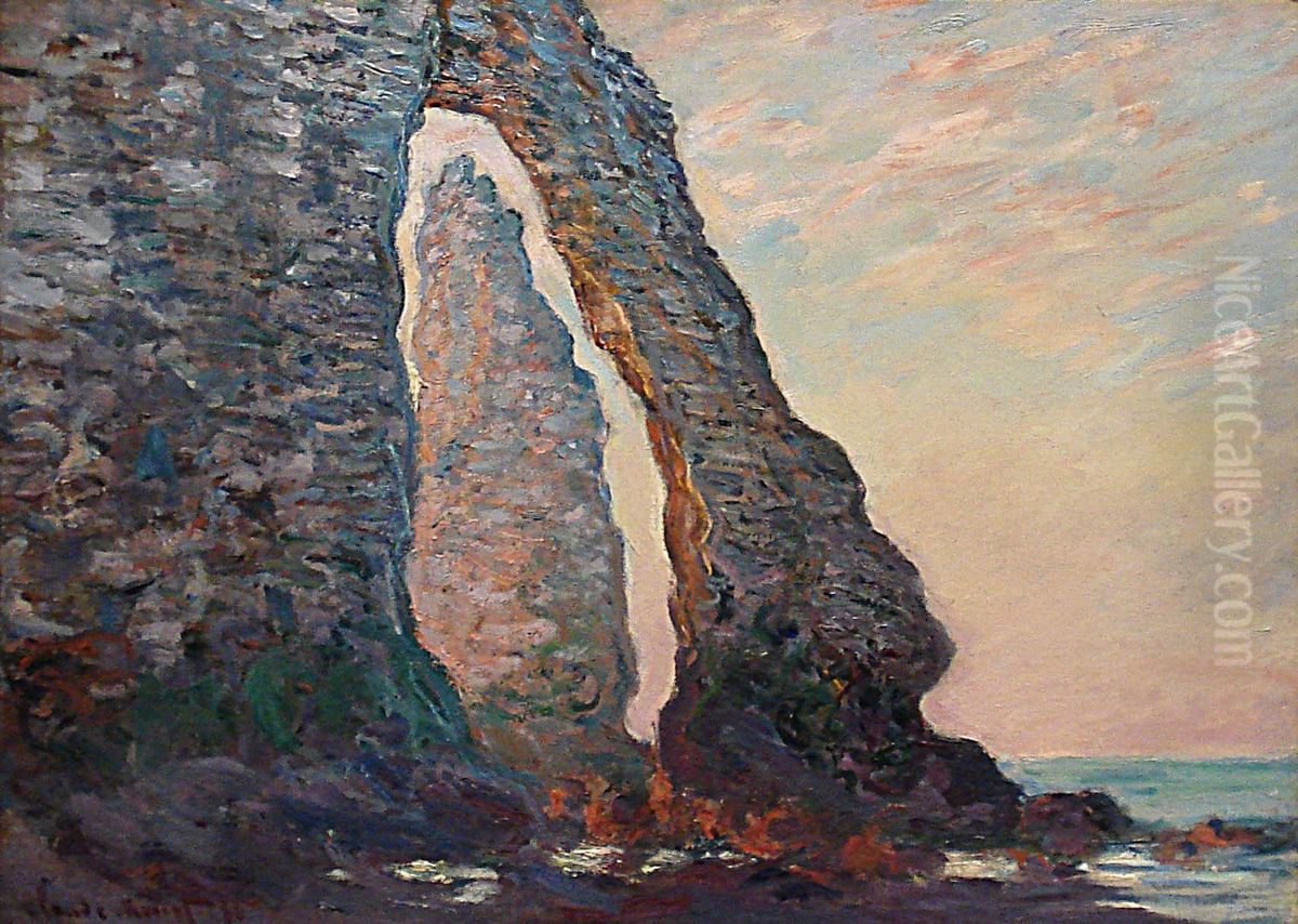 The Aiguille through the Porte d'Aval Oil Painting by Claude Oscar Monet