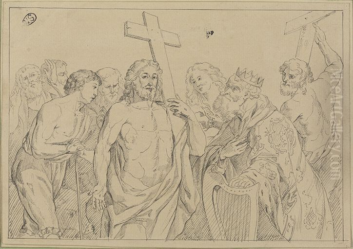 Christus en de boetvaardige zondaars Oil Painting by Gerard Seghers