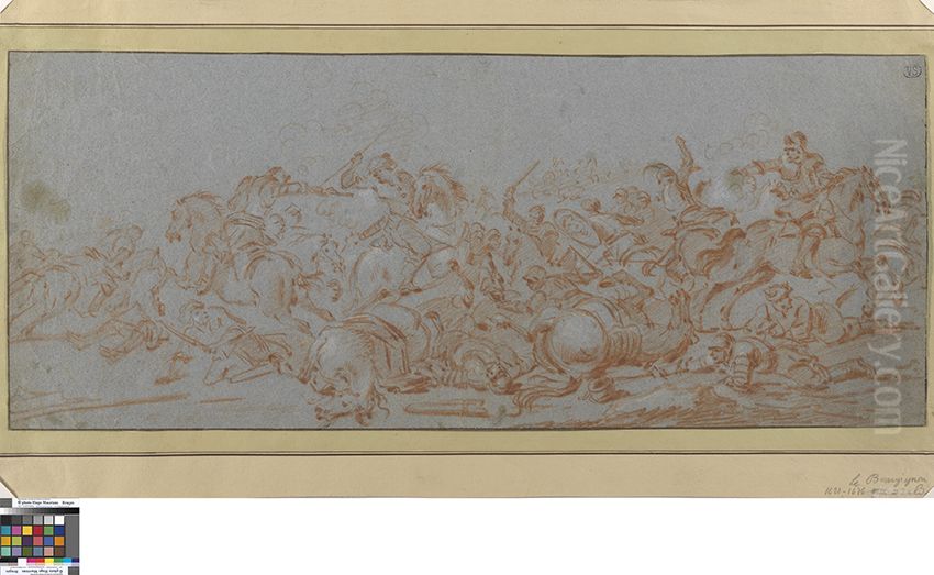 Ruitergevecht Oil Painting by Jacques Courtois