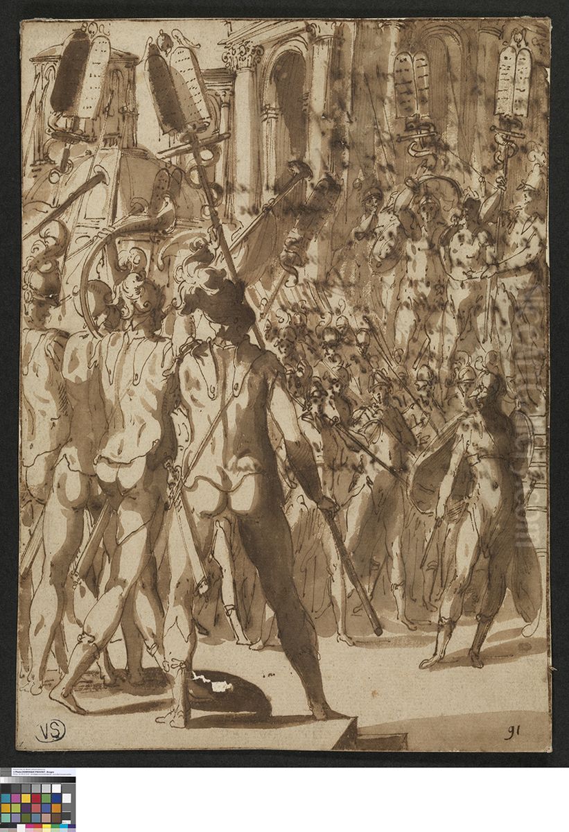 Tafereel uit de geschiedenis van Esther Oil Painting by Giovanni Guerra