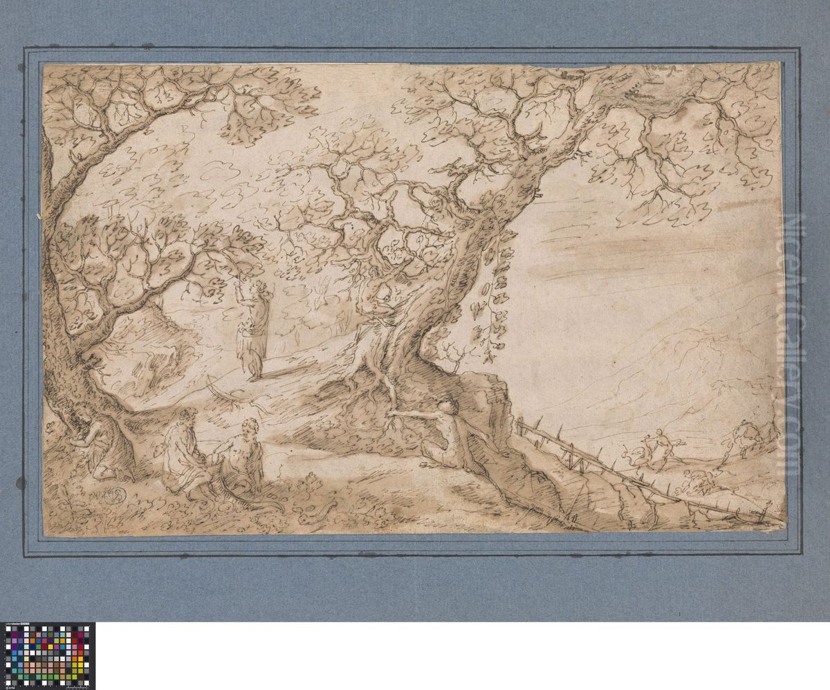 De maand juli Oil Painting by Jan Swart Van Groningen