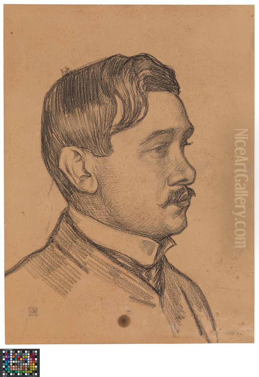 Portrait of Maurice Maeterlinck Oil Painting by Theo van Rysselberghe