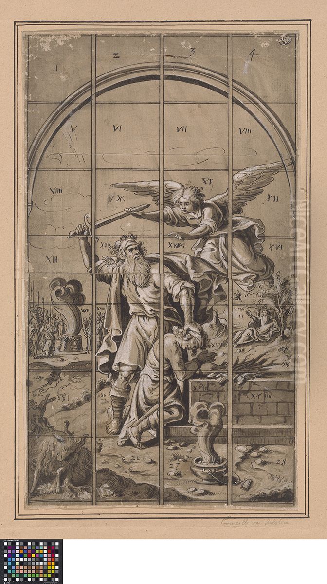 Offer van Abraham Oil Painting by Pieter de Jode I