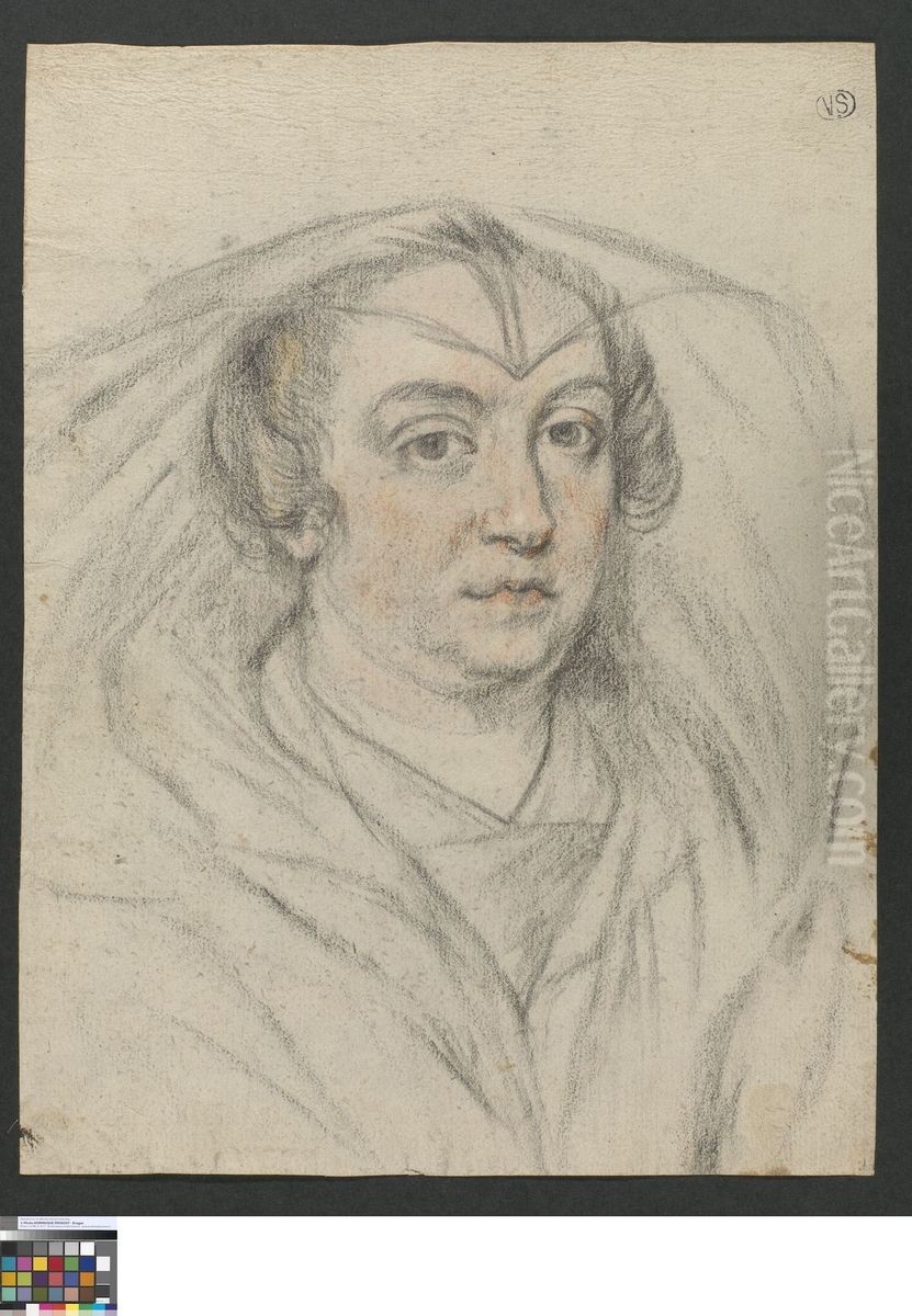 Portret van Donna Olimpia Maldachini Oil Painting by Diego Rodriguez de Silva y Velazquez