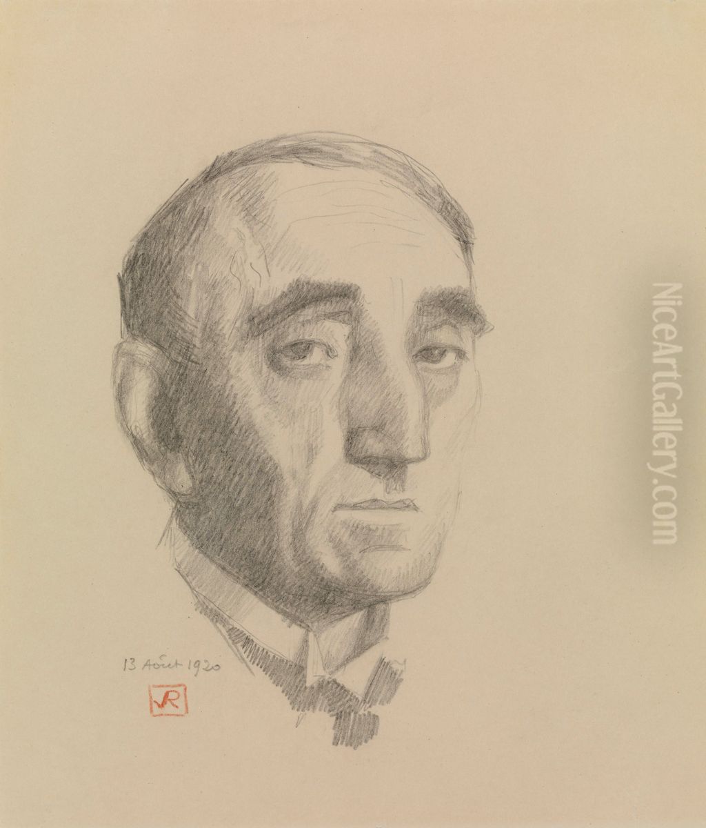 Self-Portrait Oil Painting by Theo van Rysselberghe