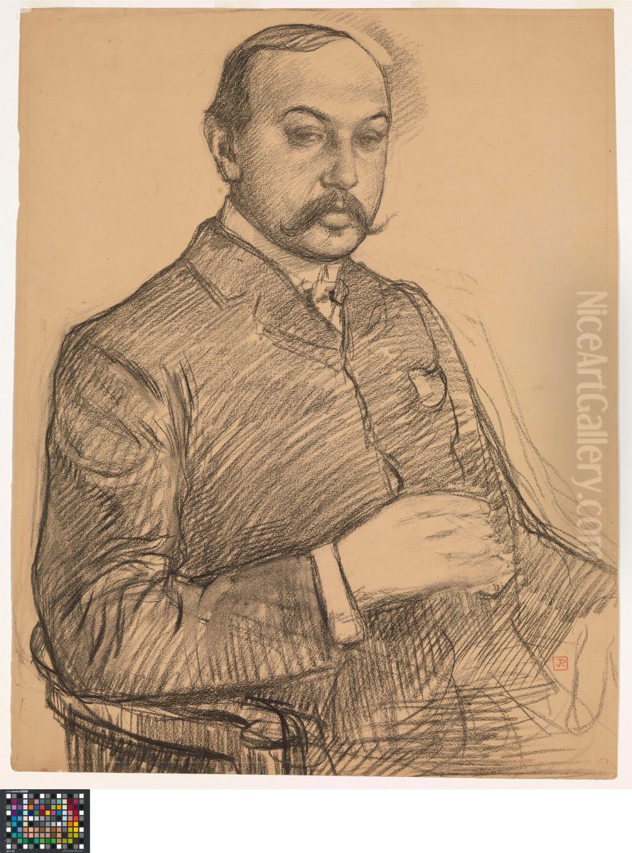 Portret van Francis Viele-Griffin Oil Painting by Theo van Rysselberghe