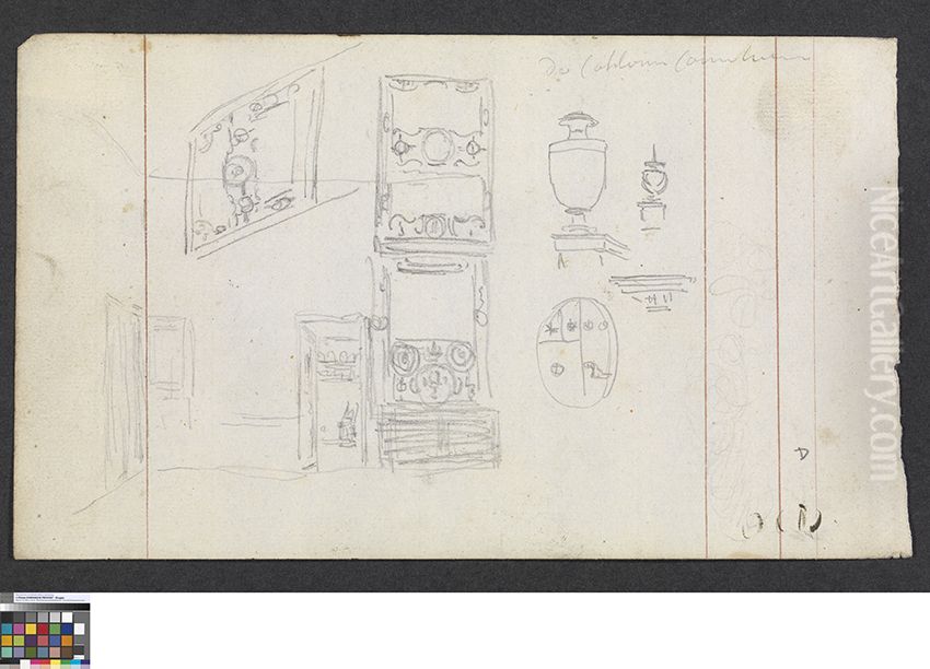 Architecturale motieven Oil Painting by Pieter-Frans De Noter