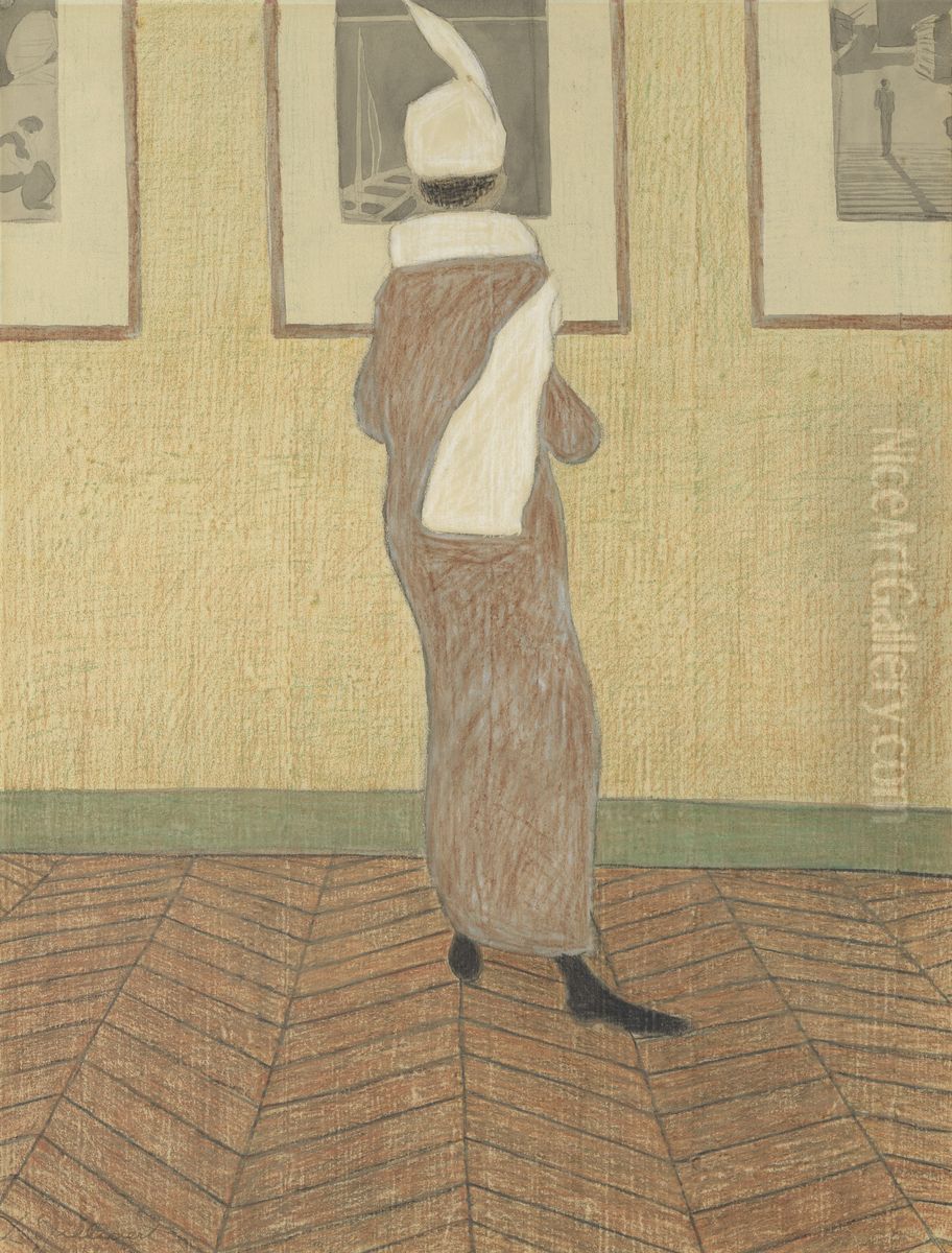 Dame in expositie Oil Painting by Leon Spilliaert