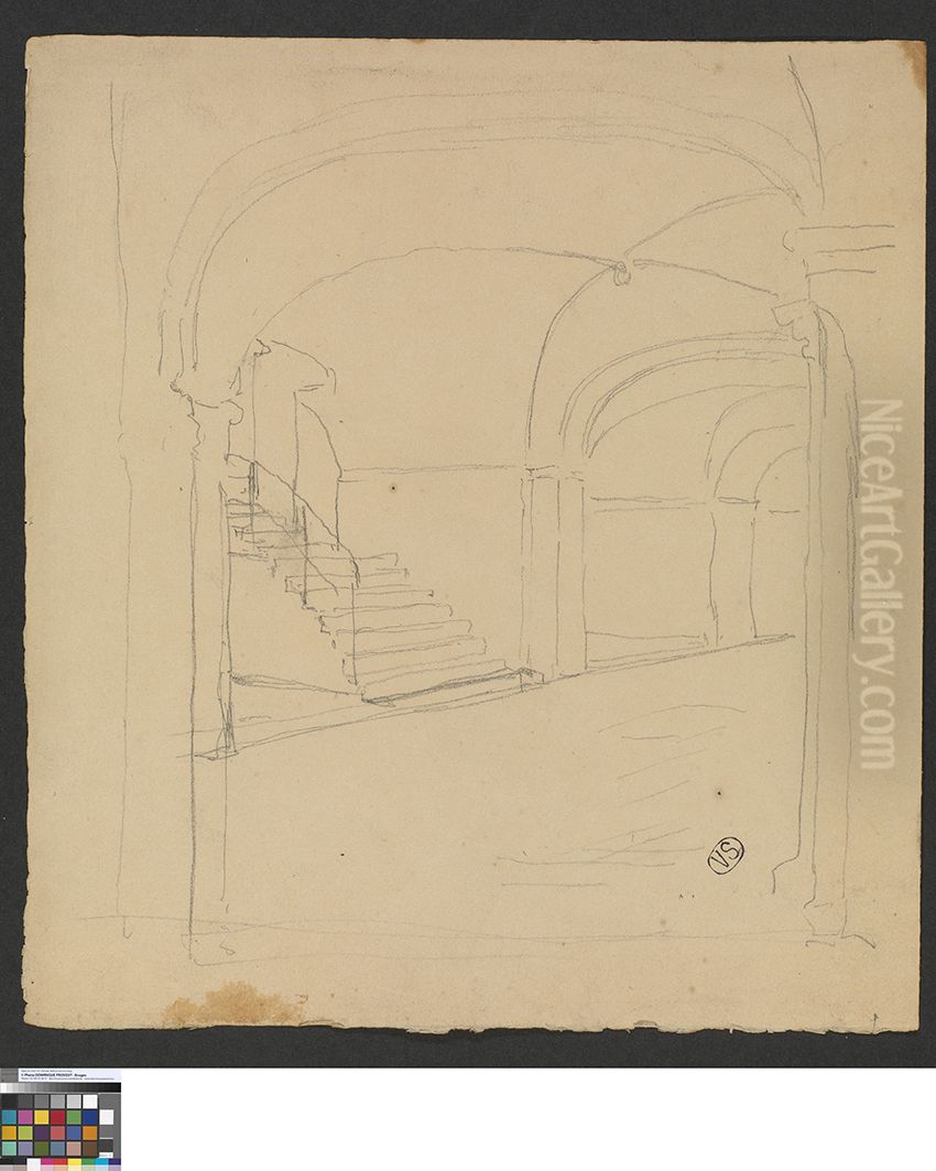 Crypte Oil Painting by Pieter-Frans De Noter