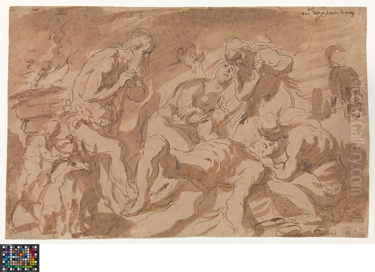 Die Beweinung Abels Oil Painting by Jacob Jordaens