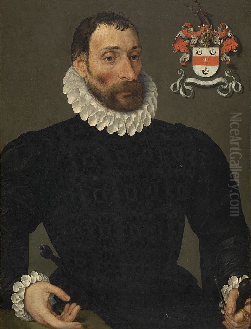 Portret van Jan Wyts Oil Painting by Pieter Pourbus