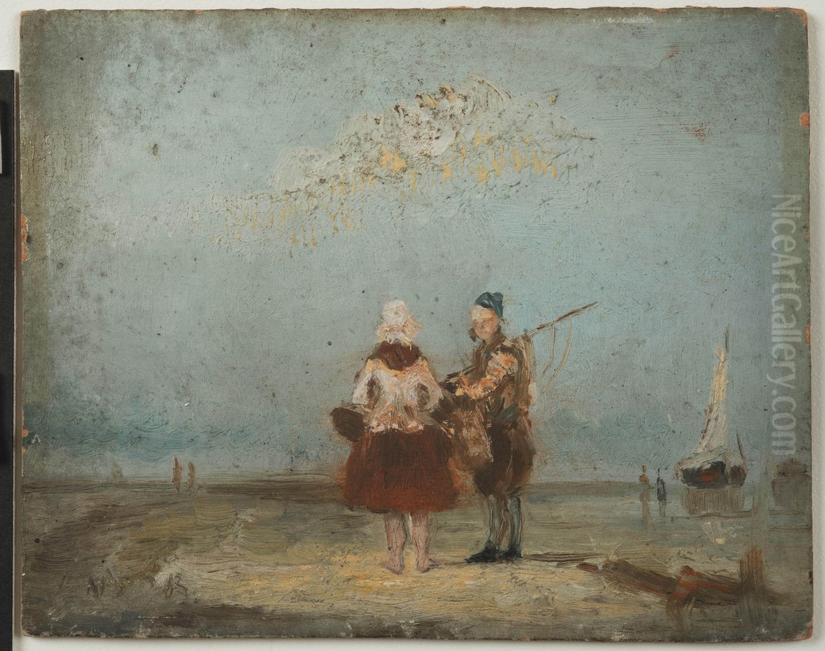 Fisher couple Oil Painting by James Ensor