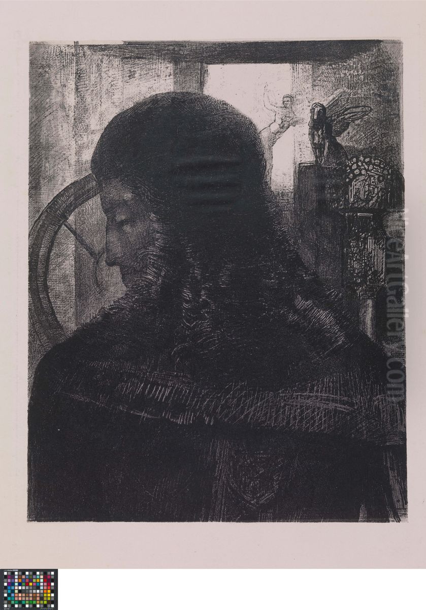De oude Ridder Oil Painting by Odilon Redon