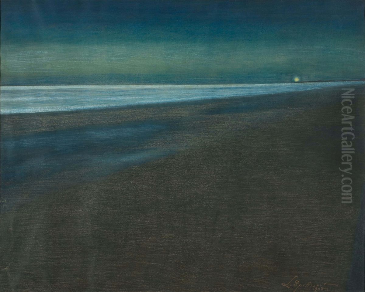 Beachview at night Oil Painting by Leon Spilliaert
