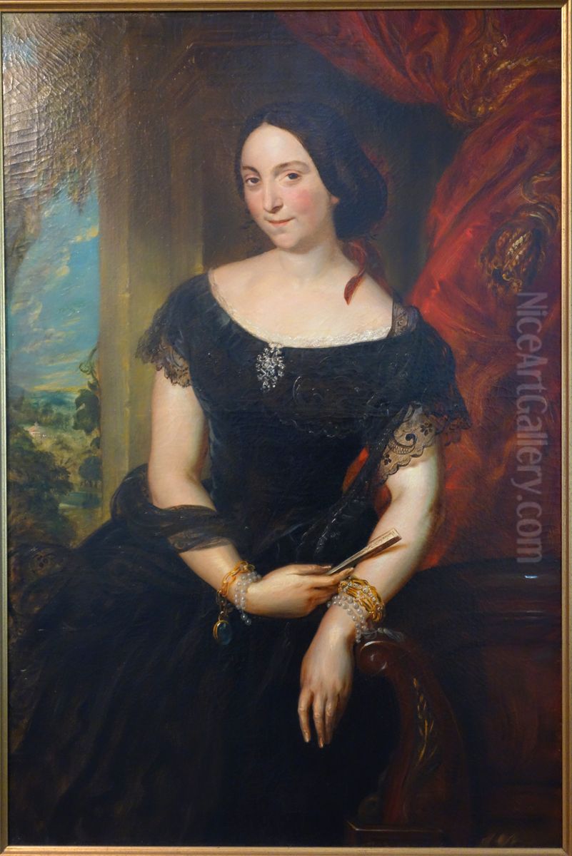 Maria Mertens (1818-1906) Oil Painting by Antoine Wiertz