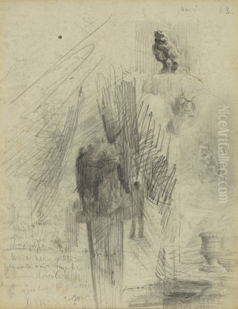 Snuisterijen en figuren Oil Painting by James Ensor