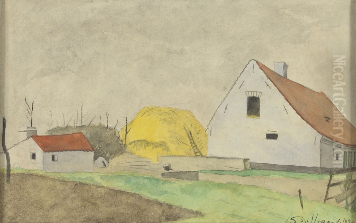 Boerderij langsheen de Gistelse Steenweg Oil Painting by Leon Spilliaert