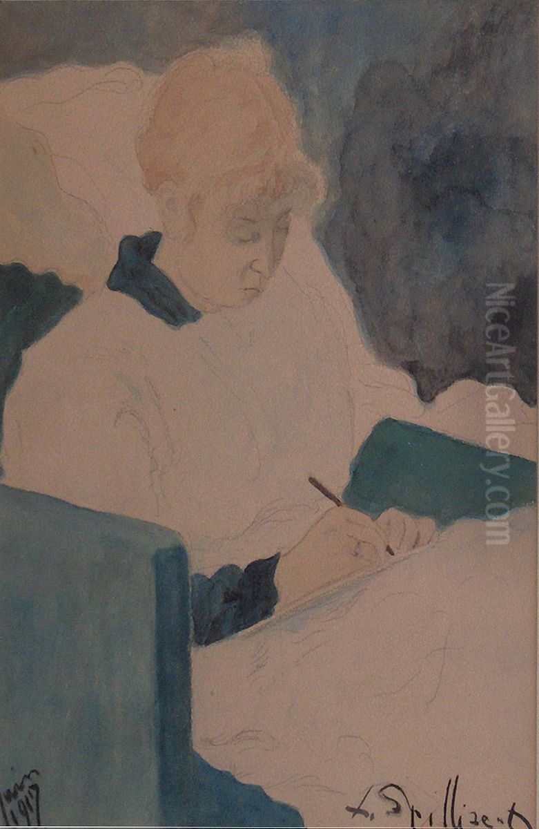 De briefschrijfster Oil Painting by Leon Spilliaert