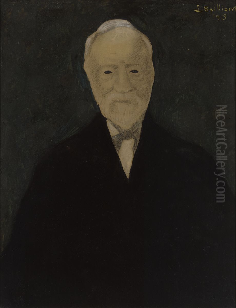 Portret van Andrew Carnegie Oil Painting by Leon Spilliaert