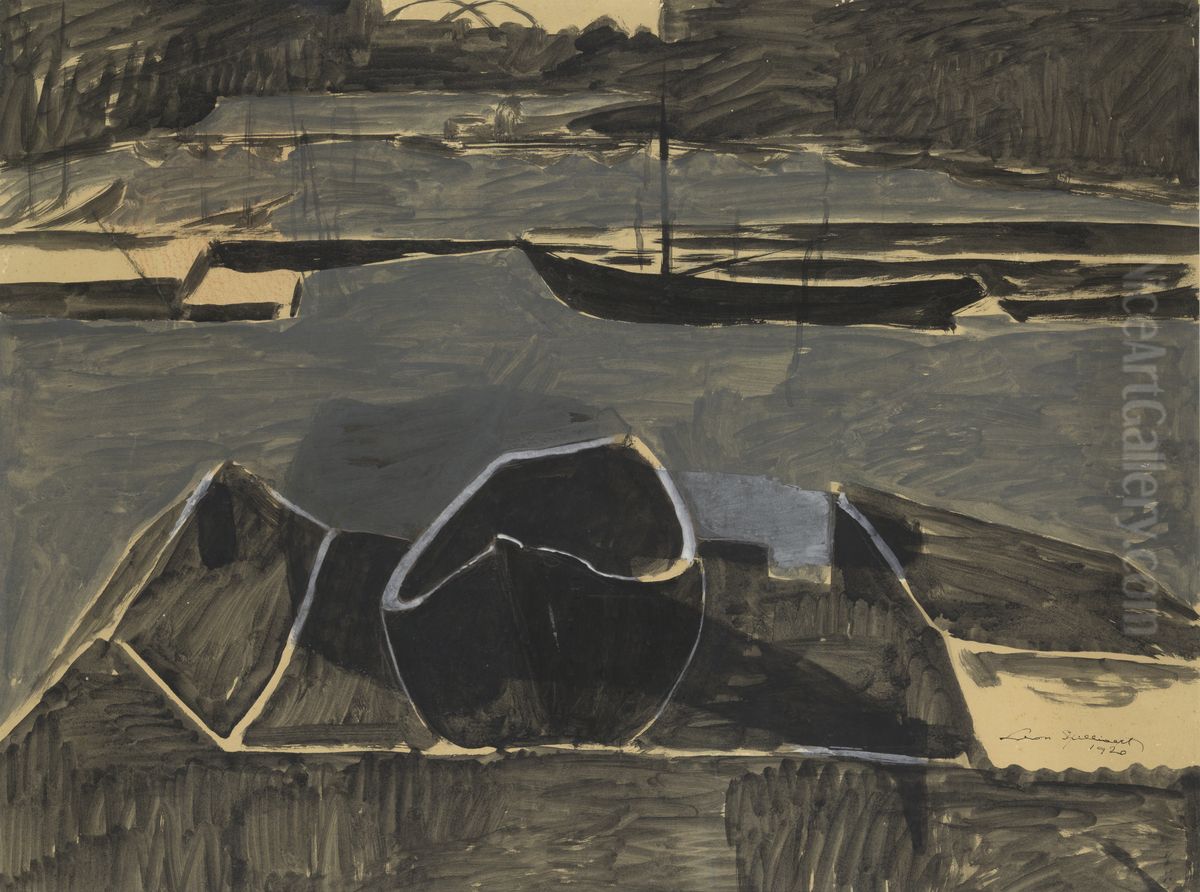 Dokken te Oostende Oil Painting by Leon Spilliaert