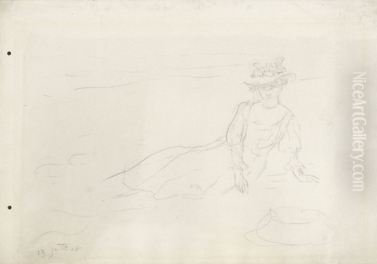 Liggende vrouw Oil Painting by James Ensor