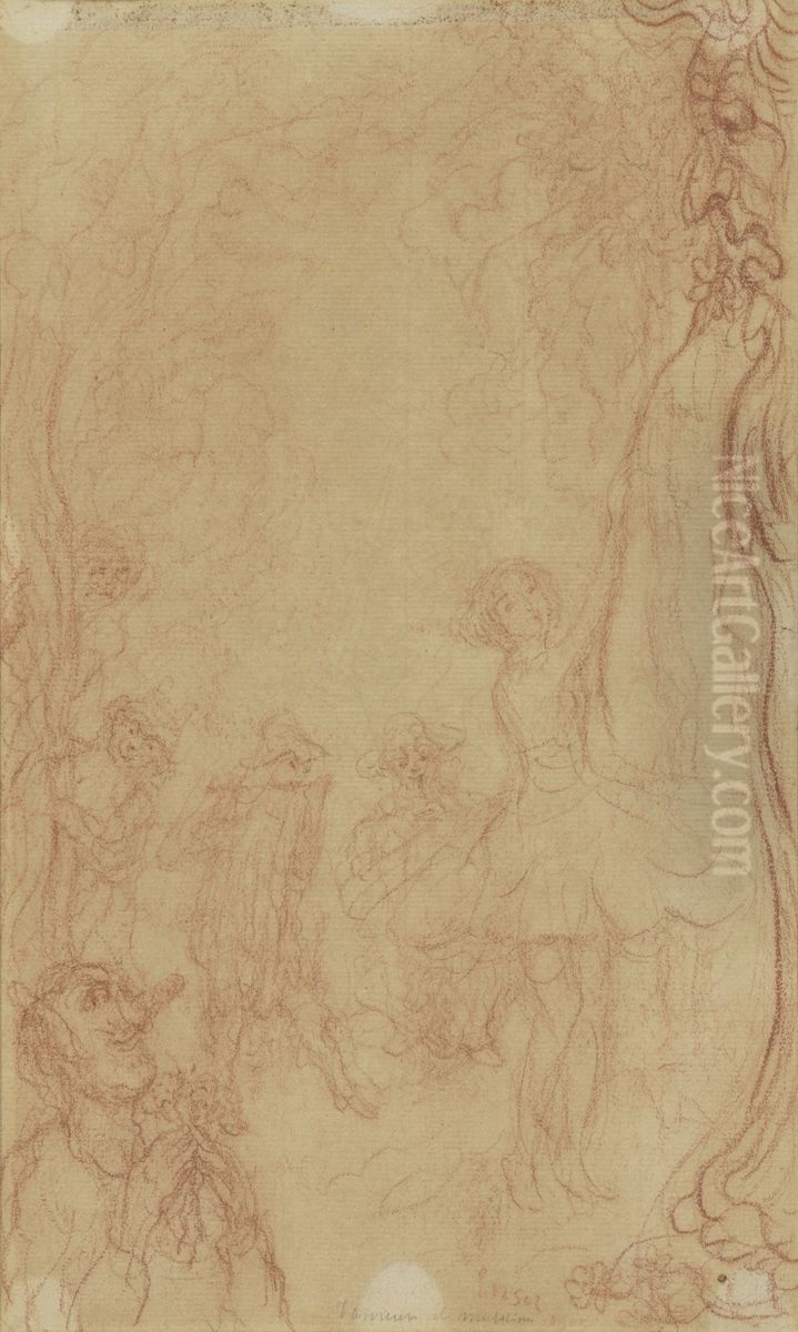 Dansers en muzikanten Oil Painting by James Ensor