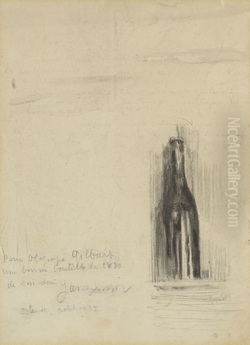 Fles (recto) Oil Painting by James Ensor