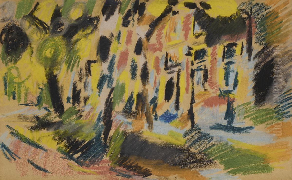 Zicht op Delft Oil Painting by Jules Schmalzigaug