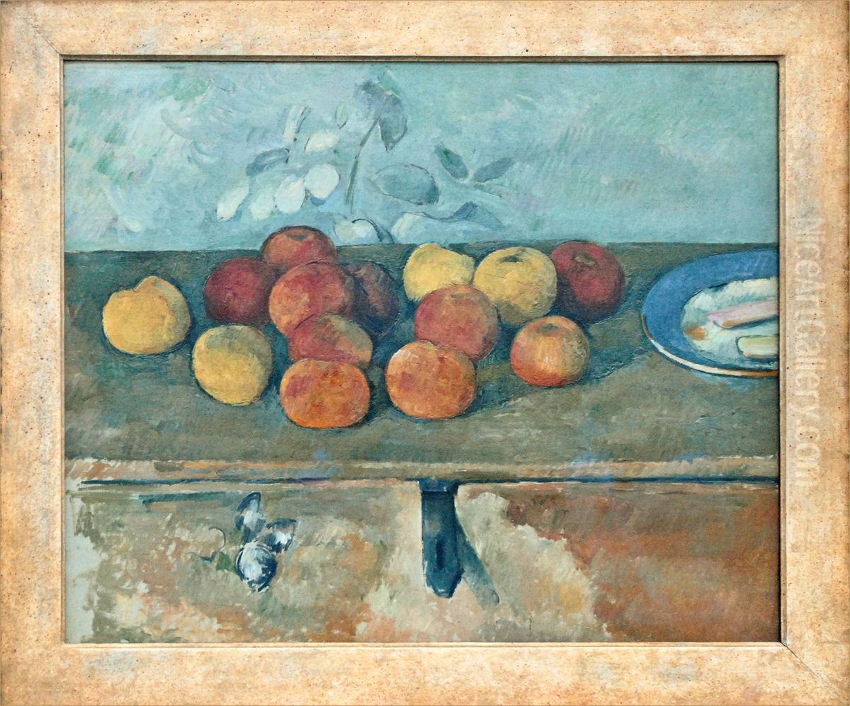 Pommes et biscuits Oil Painting by Paul Cezanne