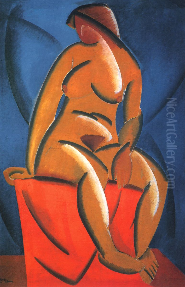 Female Model Oil Painting by Vladimir Tatlin