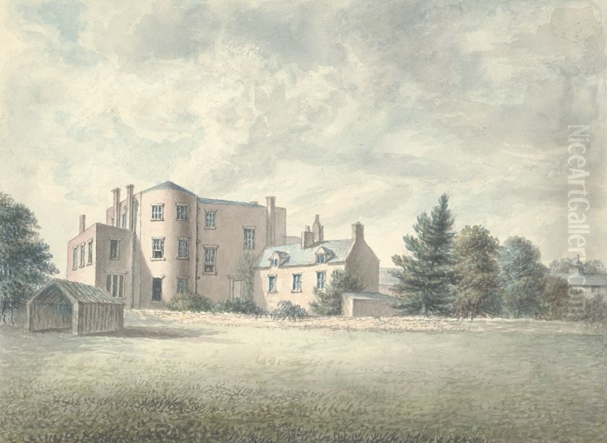 Cefn, a new house near Wrexham (belonging to Roger Kenyon Esq) Oil Painting by John Ingleby