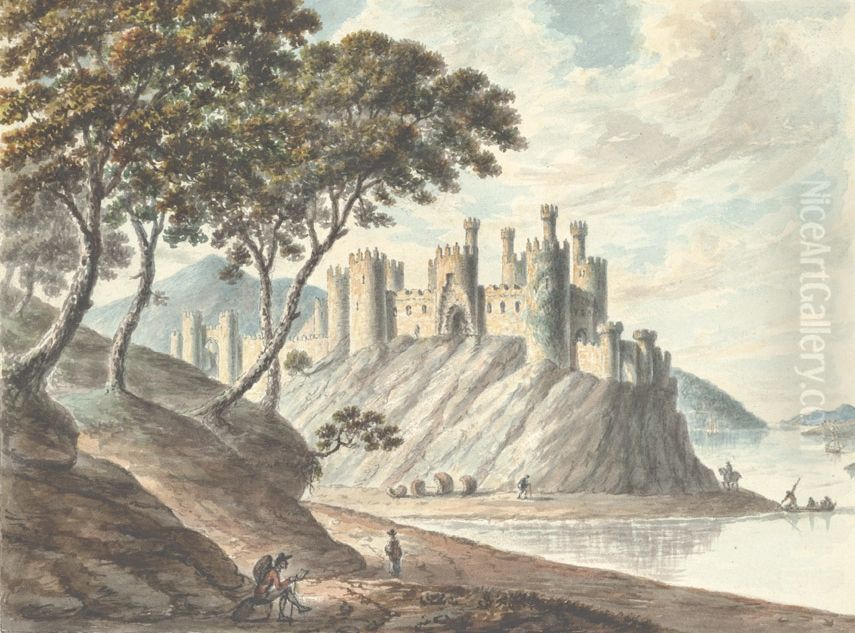 Conway Castle from the e(ast) Oil Painting by John Ingleby