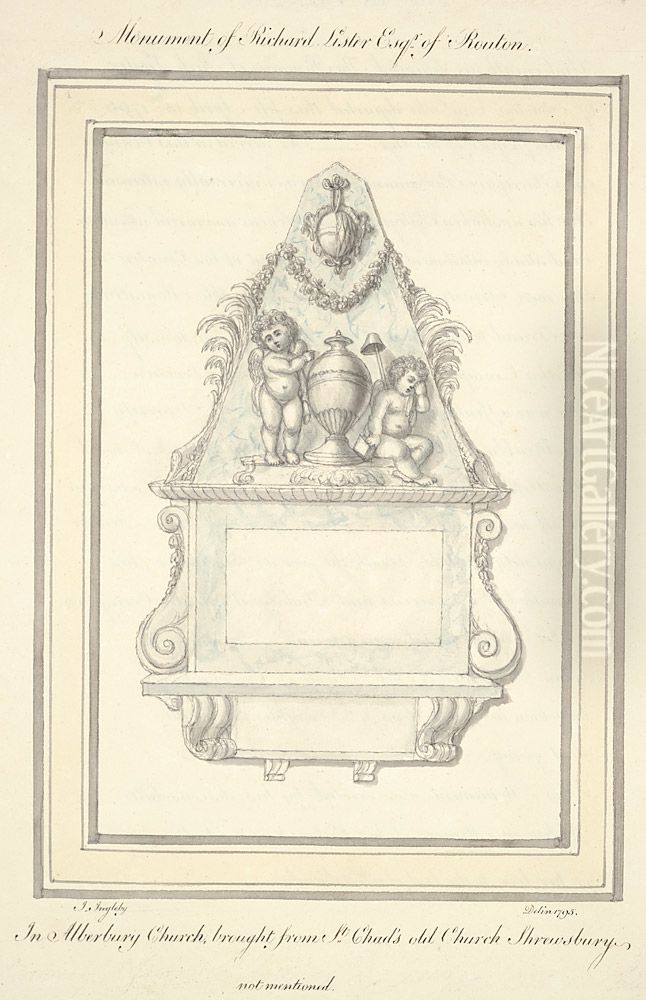 Monument of Richard Lister Esq. of Routon Oil Painting by John Ingleby
